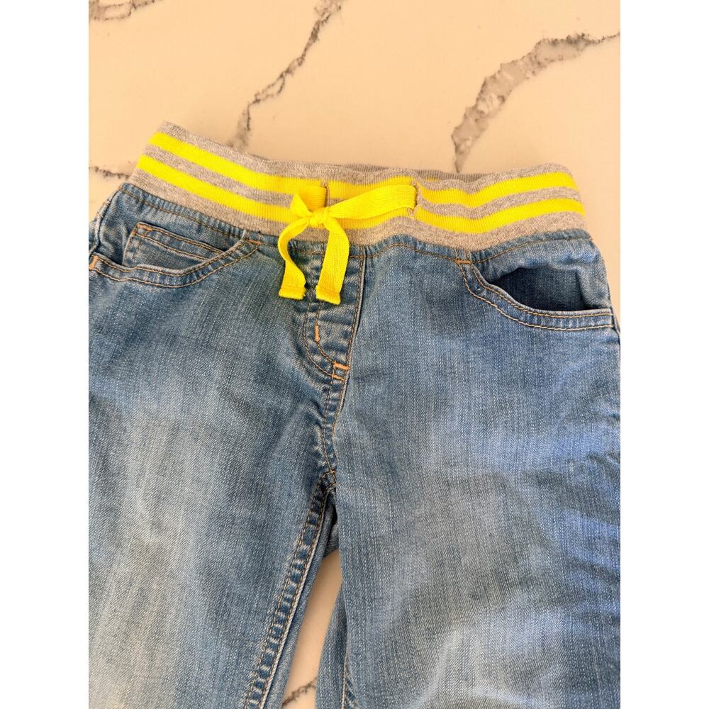 Mini Boden Girls Light Wash Denim Crop Pants Sz 6 - Picture 2 of 4